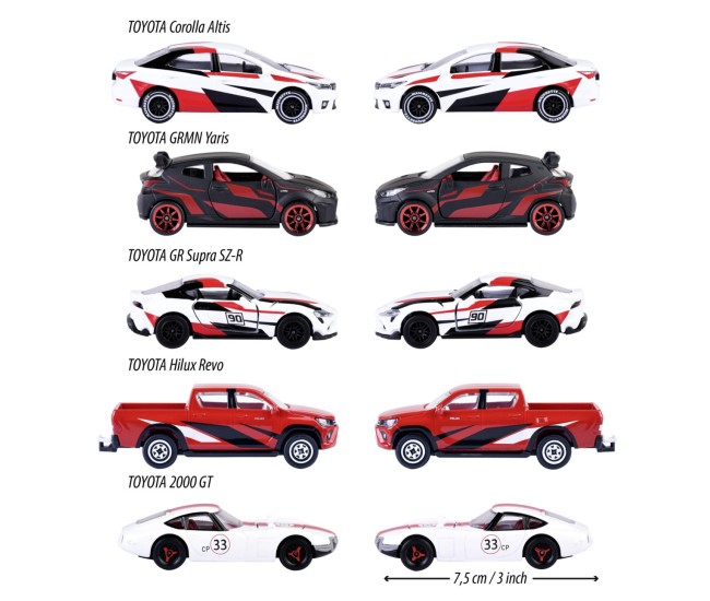 Majorette masinute metalice pachet cadou toyota 5 masini Majorette masinute metalice pachet cadou toyota 5 masini