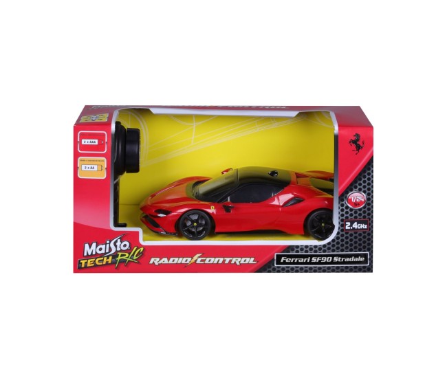 Maisto masinuta cu telecomanda 2.4ghz ferrari sf90 stradale scara 1 la 24 Maisto masinuta cu telecomanda 2.4ghz ferrari sf90 stradale scara 1 la 24