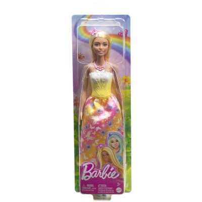 Barbie papusa barbie cu parul blond si galben