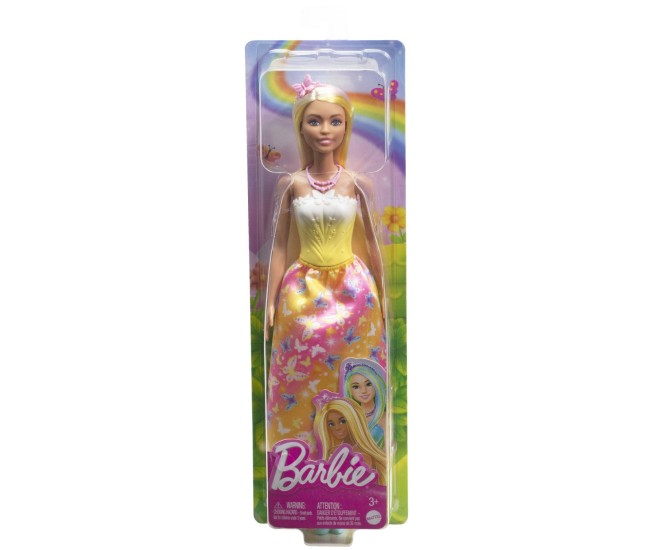 Barbie papusa barbie cu parul blond si galben Barbie papusa barbie cu parul blond si galben
