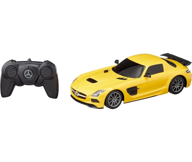 Masina cu telecomanda mercedes-benz sls amg galbena cu scara 1 la 18 Masina cu telecomanda mercedes-benz sls amg galbena cu scara 1 la 18