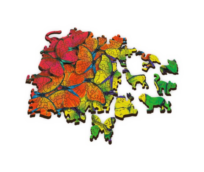 Puzzle trefl din lemn 500+1 piese fluturasii colorati Puzzle trefl din lemn 500+1 piese fluturasii colorati