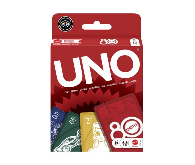 Joc de carti uno aniversar 80 de ani rosu rubin Joc de carti uno aniversar 80 de ani rosu rubin