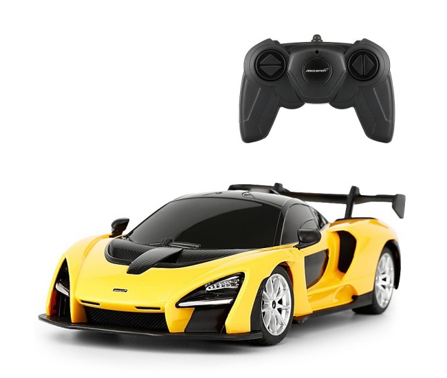 Masina cu telecomanda mclaren senna galben cu scara 1 la 24 Masina cu telecomanda mclaren senna galben cu scara 1 la 24