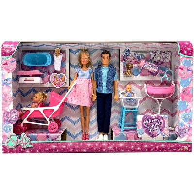 Set steffi love familie cu copilas nou-nascut surpriza Set steffi love familie cu copilas nou-nascut surpriza