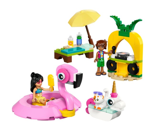 Lego friends petrecere la piscina cu unicornul si flamingo 42658