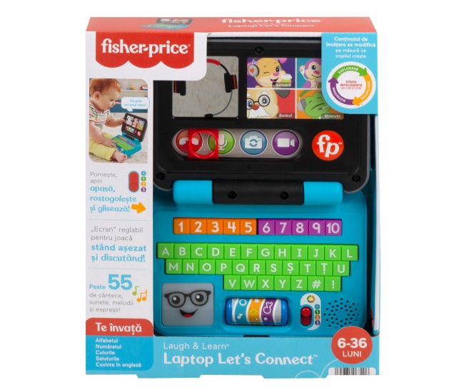 Fisher price laugh&learn laptop interactiv in limba romana Fisher price laugh&learn laptop interactiv in limba romana