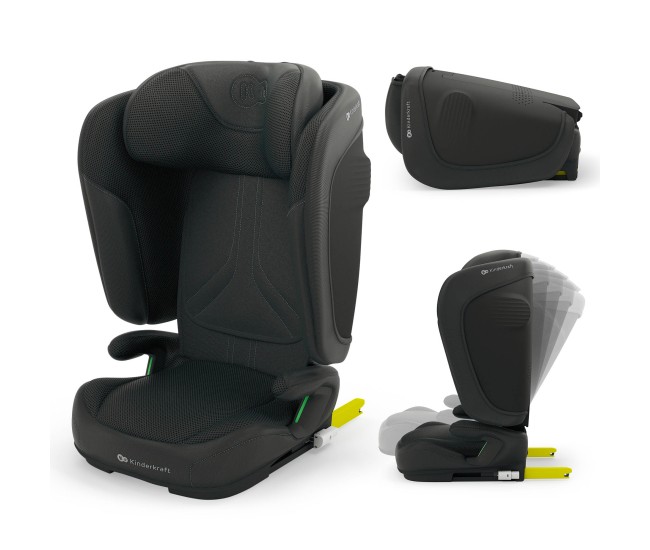 Scaun auto kinderkraft unity2 100-150 cm, black Scaun auto kinderkraft unity2 100-150 cm, black