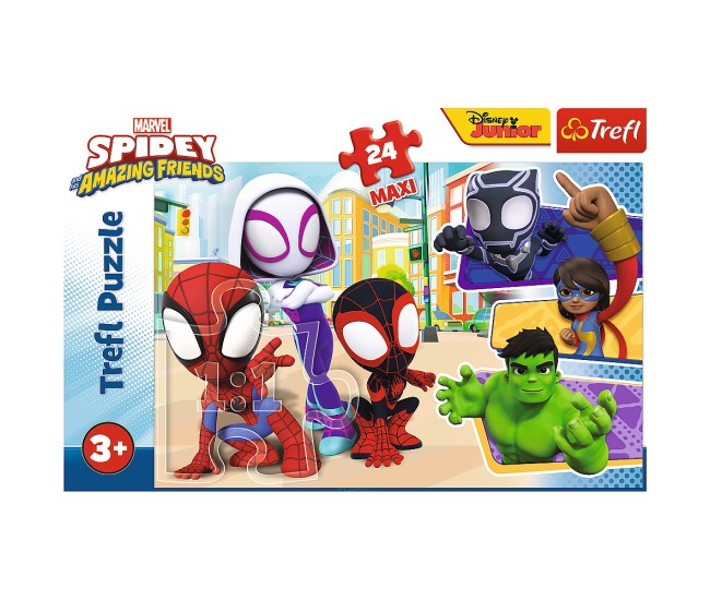 Puzzle trefl 24 maxi spidey si prietenii lui extraordinari Puzzle trefl 24 maxi spidey si prietenii lui extraordinari