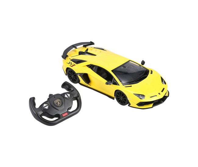 Masina cu telecomanda lamorghini aventador svj galben scara 1 la 14 Masina cu telecomanda lamorghini aventador svj galben scara 1 la 14