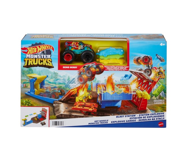 Hot wheels monster trucks set blast station Hot wheels monster trucks set blast station