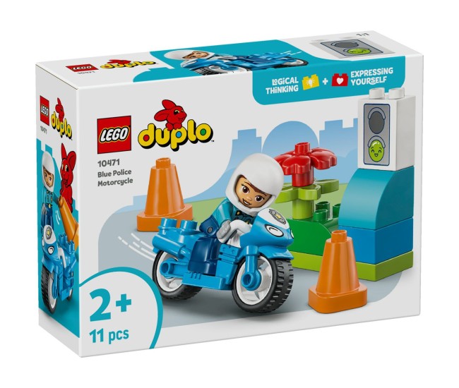 Lego duplo motocicleta albastra de politie 10471