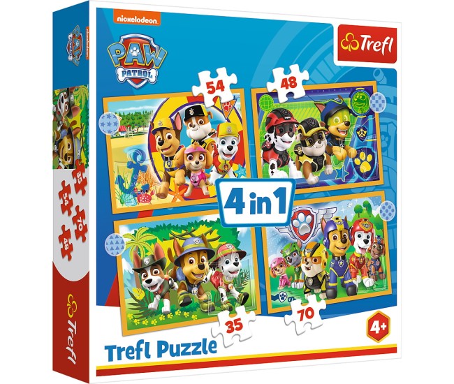 Puzzle trefl 4in1 patrula catelusilor - sarbatorile Puzzle trefl 4in1 patrula catelusilor - sarbatorile