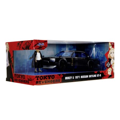 Jada set tokyo revengers figurina metalica 7cm si masinuta nissan skyline gtr scara 1 la 24