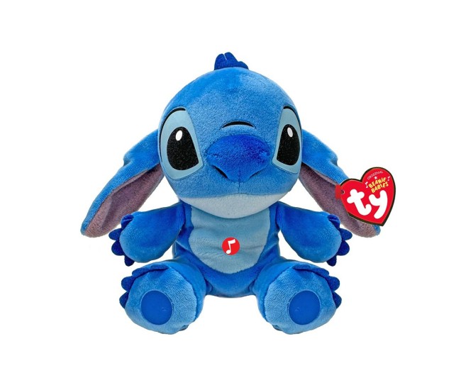 Plus ty 15cm beanie babies disney lilo stitch albastru cu sunet Plus ty 15cm beanie babies disney lilo stitch albastru cu sunet