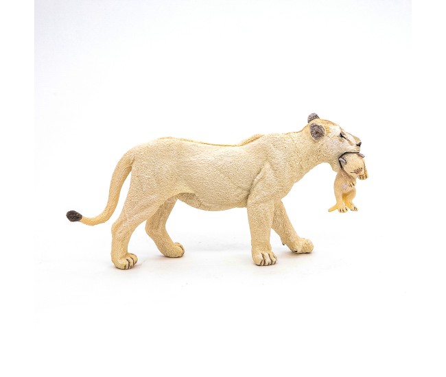 Papo figurina leoaica alba cu pui