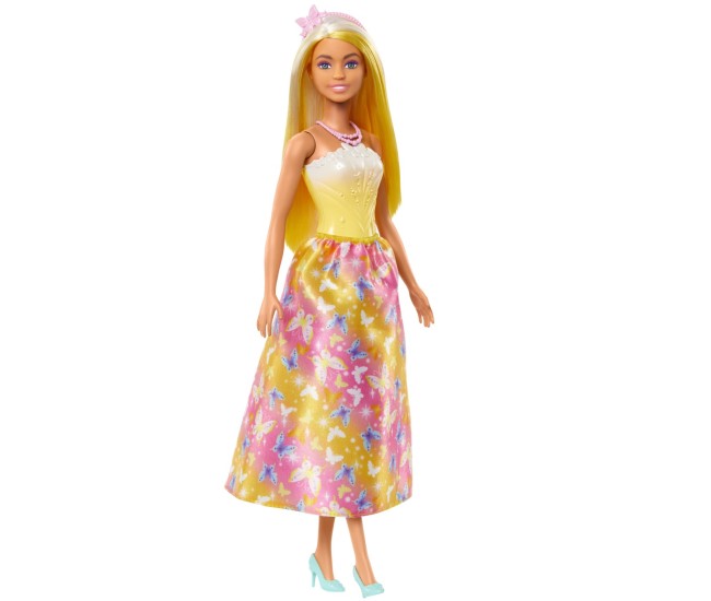 Barbie papusa barbie cu parul blond si galben Barbie papusa barbie cu parul blond si galben