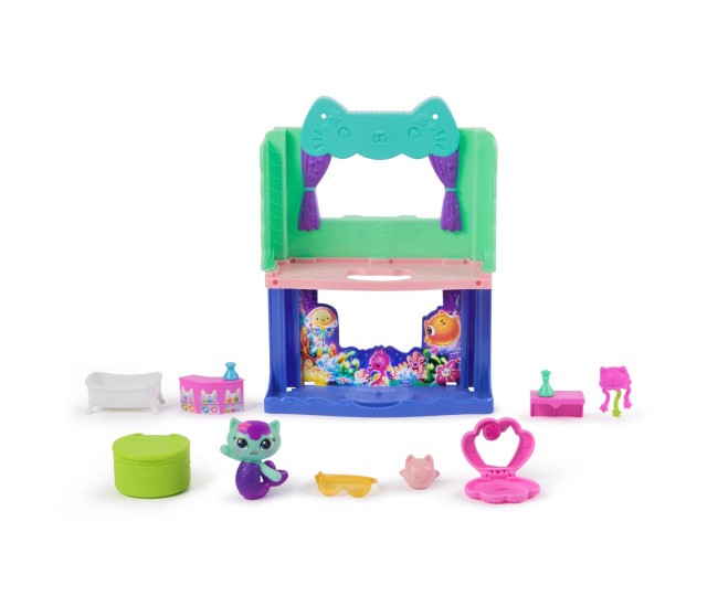 Gabbys dollhouse filmul camere pentru casa de papusi a lui gabby baie cu figurine si accesorii Gabbys dollhouse filmul camere pentru casa de papusi a lui gabby baie cu figurine si accesorii