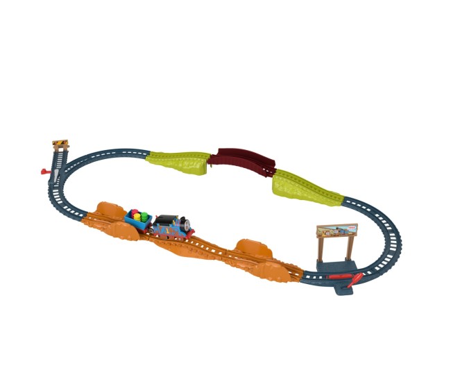 Thomas set de joaca cu locomotiva muddy motorizata si accesorii Thomas set de joaca cu locomotiva muddy motorizata si accesorii
