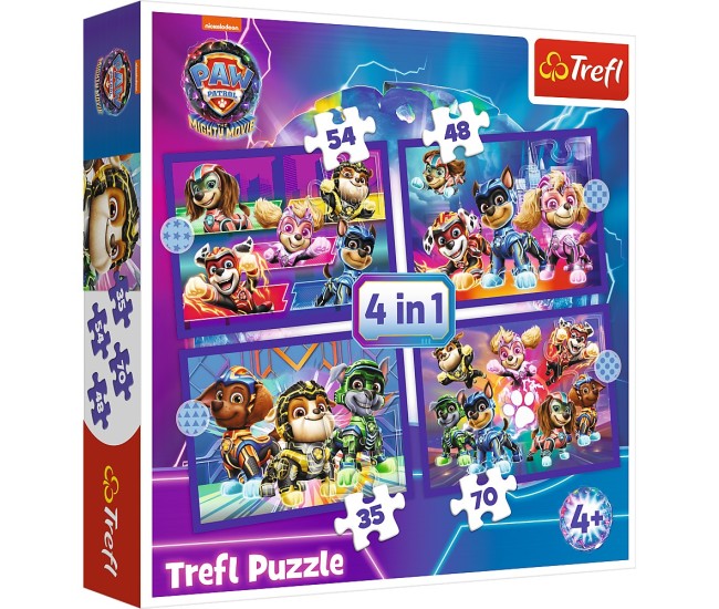 Puzzle trefl 4in1 patrula catelusilor mighty movie eroii Puzzle trefl 4in1 patrula catelusilor mighty movie eroii