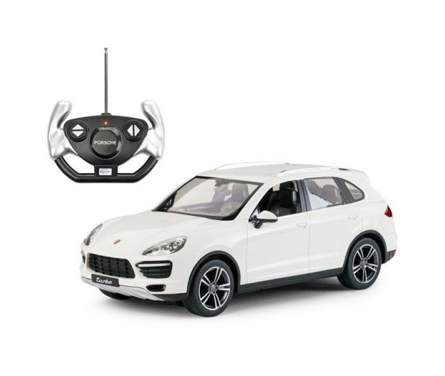 Masina cu telecomanda porsche cayenne turbo alb cu scara 1 la 14 Masina cu telecomanda porsche cayenne turbo alb cu scara 1 la 14