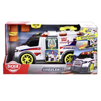 Dickie toys ambulanta cu lumini si sunete 35.5cm Dickie toys ambulanta cu lumini si sunete 35.5cm