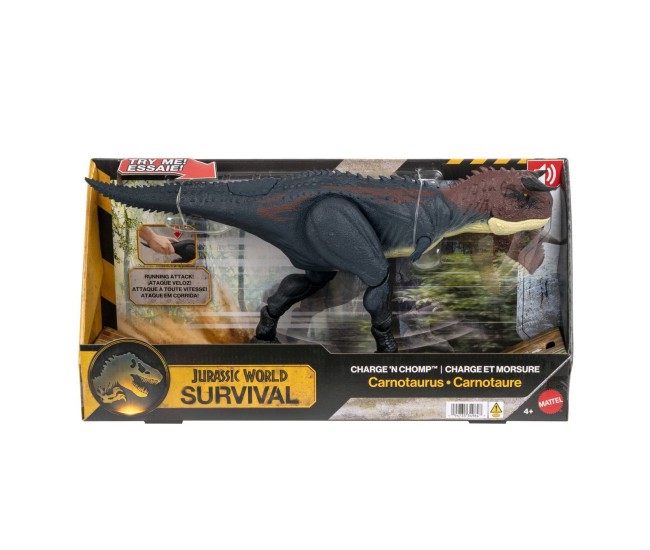 Jurassic world survival charge and chomp dinozaur interactiv carnotaurus