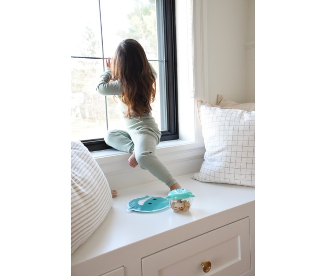 Recipient hrana bebe cu capac, melii, model rechin