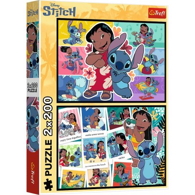 Puzzle trefl 2x200 disney lilo si stitch viata fericita Puzzle trefl 2x200 disney lilo si stitch viata fericita
