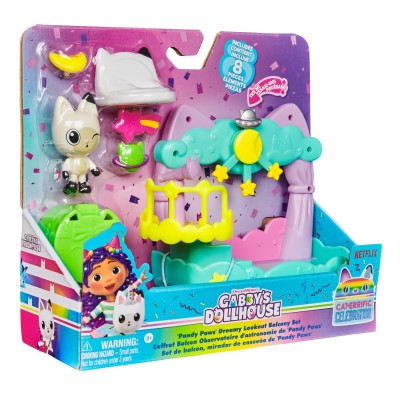 Gabbys dollhouse set balcon decorat a lui pandy paws