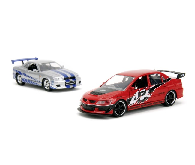 Jada fast and furious set 2 masini metalice mitsubishi lancer evolution ix 1:32 Jada fast and furious set 2 masini metalice mitsubishi lancer evolution ix 1:32