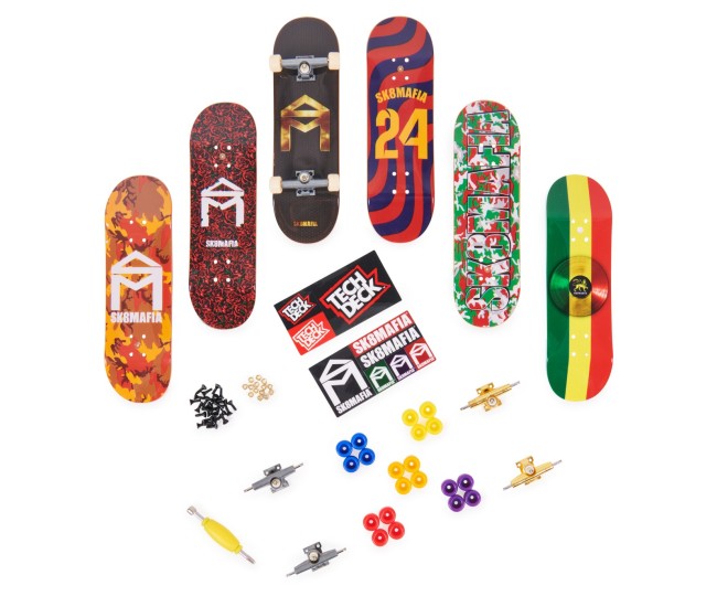 Tech deck pachet 6 piese cu accesorii fingerboard sk8mafia Tech deck pachet 6 piese cu accesorii fingerboard sk8mafia