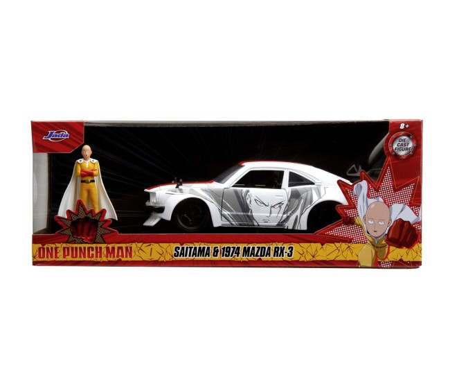 Jada one punch man set masinuta metalica mazda rx 3 si figurina saitama Jada one punch man set masinuta metalica mazda rx 3 si figurina saitama