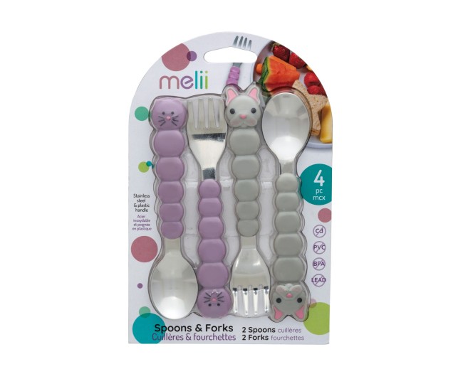 Set 4 tacamuri colorate, melii, model pisica&bulldog