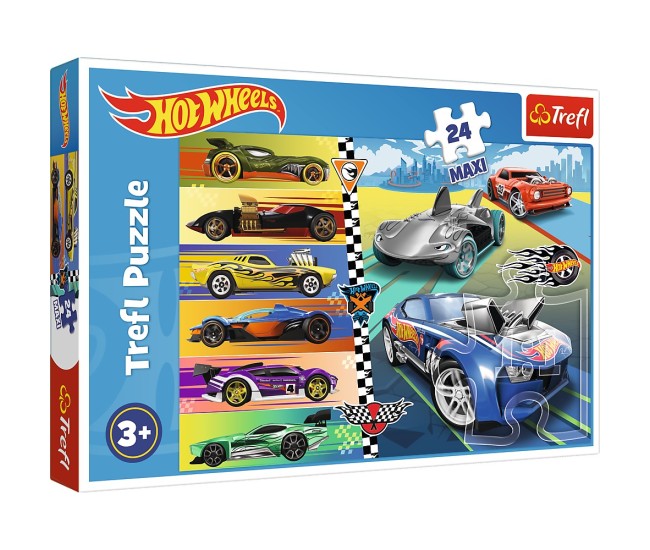 Puzzle trefl 24 maxi hot wheels masinile deosebite Puzzle trefl 24 maxi hot wheels masinile deosebite