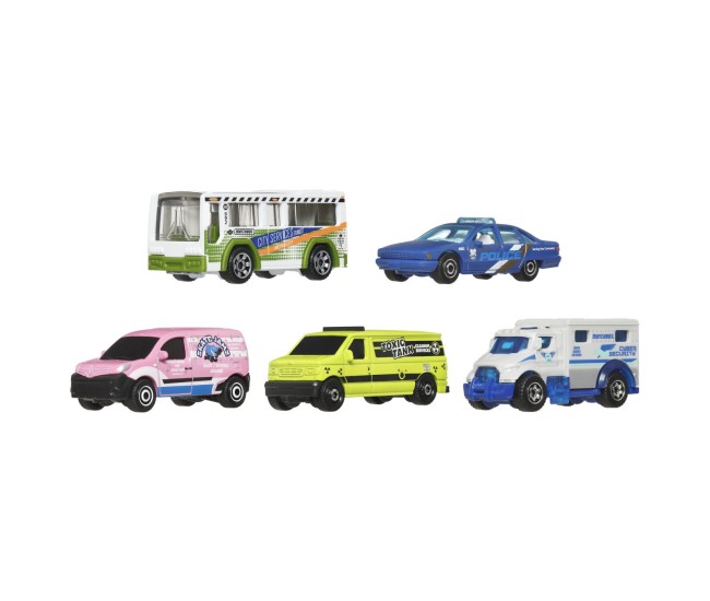 Matchbox set 5 masinute metalice mbx city drivers v scara 1 la 64