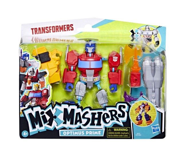 Transformers mix mashers set figurina optimus prime 12cm si accesorii Transformers mix mashers set figurina optimus prime 12cm si accesorii