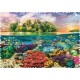 Puzzle trefl 600 cu piese ciudate - insula exotica Puzzle trefl 600 cu piese ciudate - insula exotica