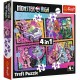 Puzzle trefl 4in1 monster high o zi electrizanta