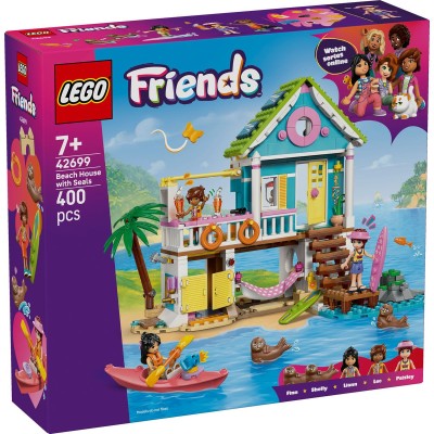 Lego friends casa pe plaja cu foci 42699