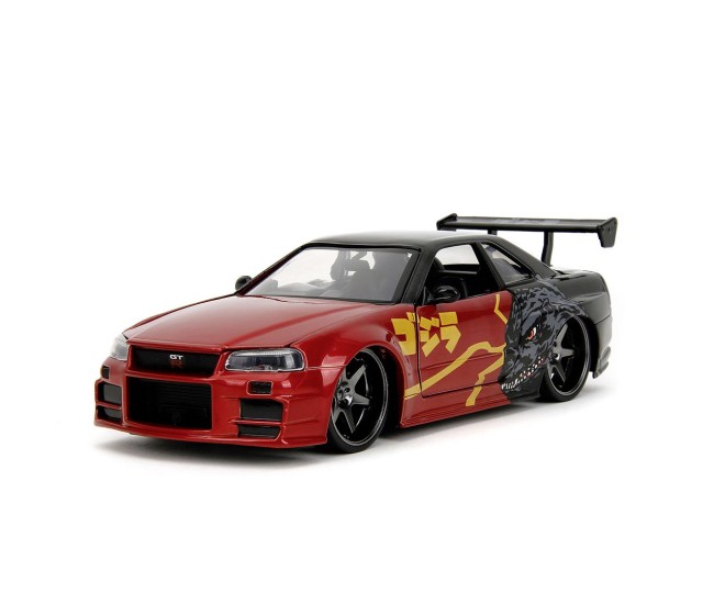 Jada godzilla masinuta metalica nissan skyline gtr scara 1 la 24 Jada godzilla masinuta metalica nissan skyline gtr scara 1 la 24