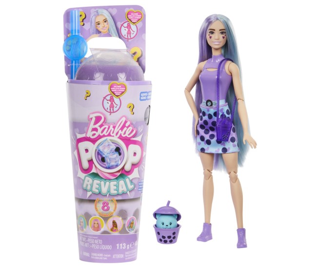 Barbie pop reveal bubble tea papusa barbie taro milk Barbie pop reveal bubble tea papusa barbie taro milk