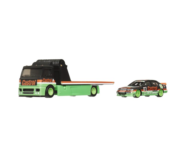 Hot wheels transportator fleet street cu masinuta honda accord 96 scara 1:64 Hot wheels transportator fleet street cu masinuta honda accord 96 scara 1:64