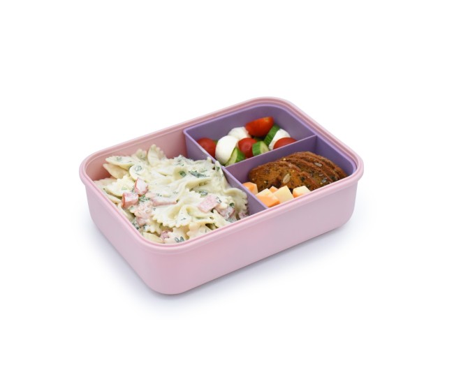 Cutie pranz bento 1250ml cutie detasabila melii roz mov gri Cutie pranz bento 1250ml cutie detasabila melii roz mov gri