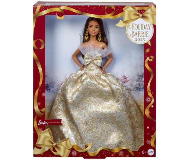 Barbie signature papusa barbie bruneta de sarbatori 2025