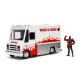 Jada marvel set camionul de mancare scara 1:24 si figurina metalica deadpool Jada marvel set camionul de mancare scara 1:24 si figurina metalica deadpool