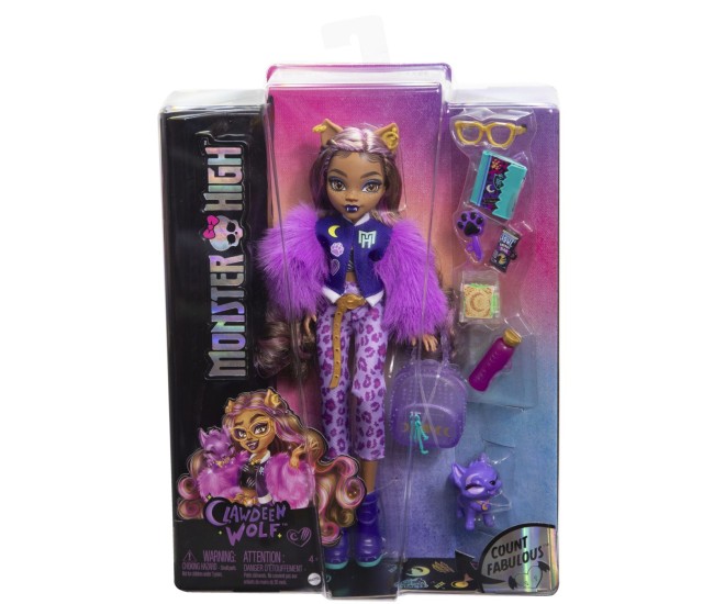 Monster high papusa clawdeen wolf si catelul crescent Monster high papusa clawdeen wolf si catelul crescent