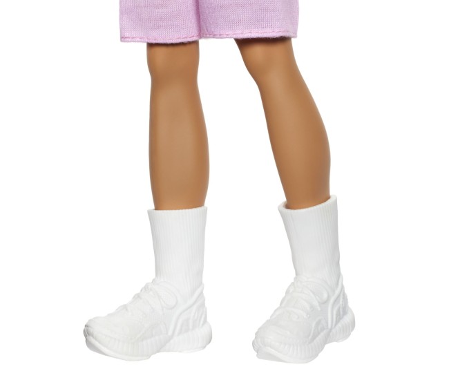 Barbie fashionistas papusa ken blond cu bluza polo dungi rosii albe