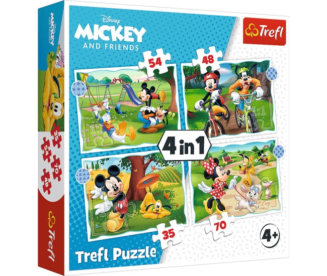 Puzzle trefl 4in1 mickey mouse ziua deosebita Puzzle trefl 4in1 mickey mouse ziua deosebita