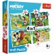 Puzzle trefl 4in1 mickey mouse ziua deosebita Puzzle trefl 4in1 mickey mouse ziua deosebita